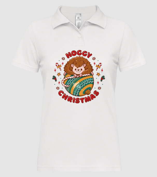 Hoggy Christmas Crăciun cu Arici model alb pe tricou