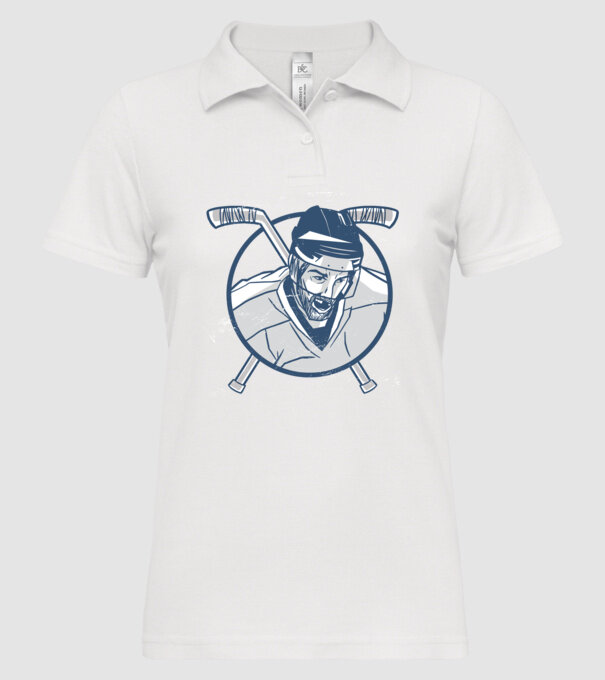 Hochei Jucător Hochei de gheață model alb pe tricou