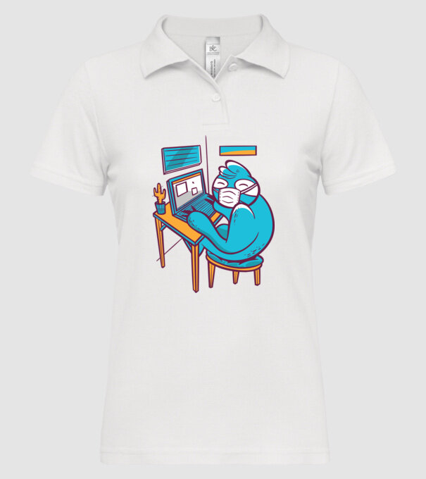 Leneș Home Office model alb pe tricou