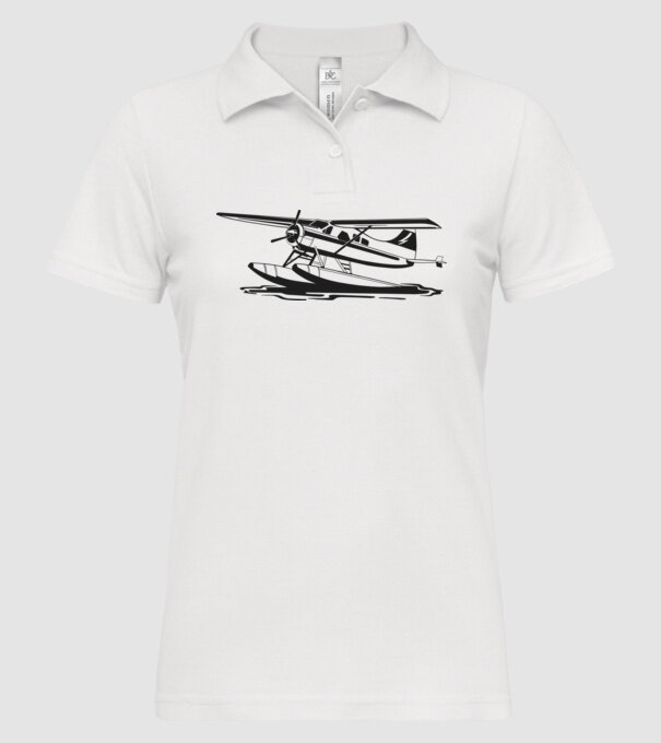 Hydroplane avion model alb pe tricou
