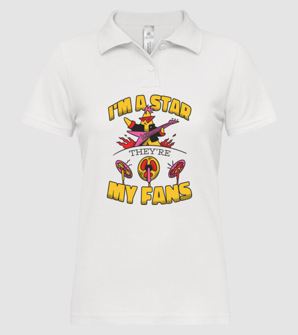 'I''m a Star, They''re my Fans' model alb pe tricou
