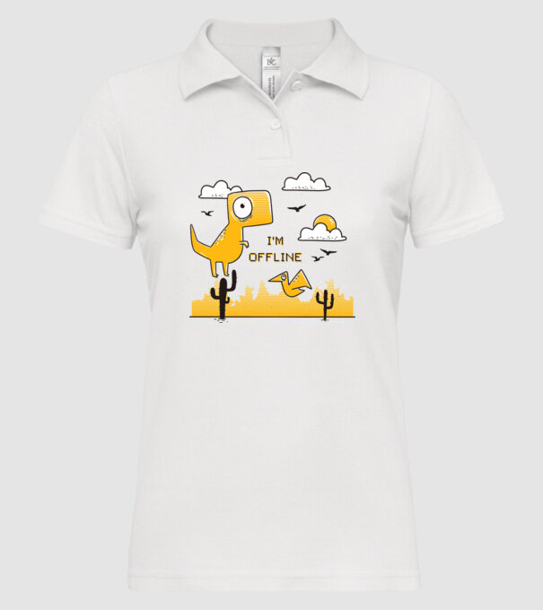 'I''m Offline tricou amuzant' model alb pe tricou