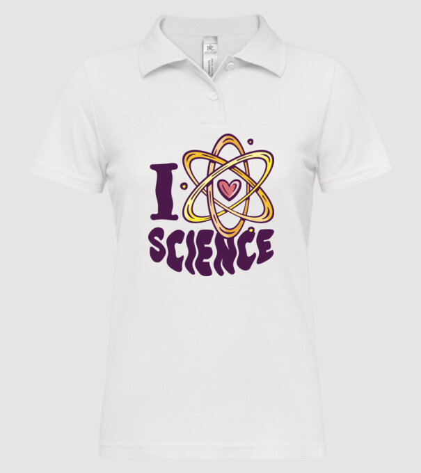 I Love Science știință model alb pe tricou