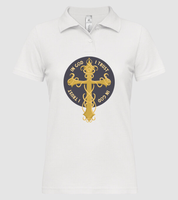 In God We Trust model alb pe tricou
