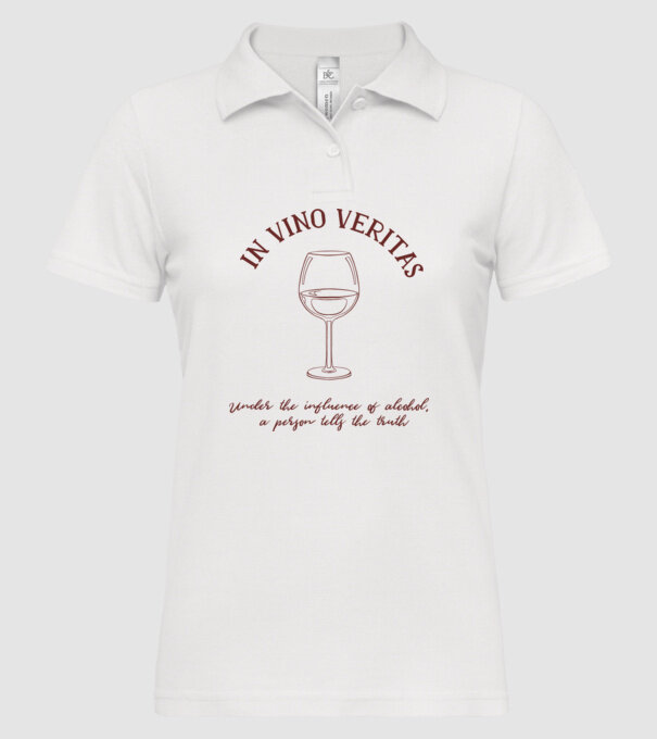 In Vino Veritas - Adevărul este în vin model alb pe tricou