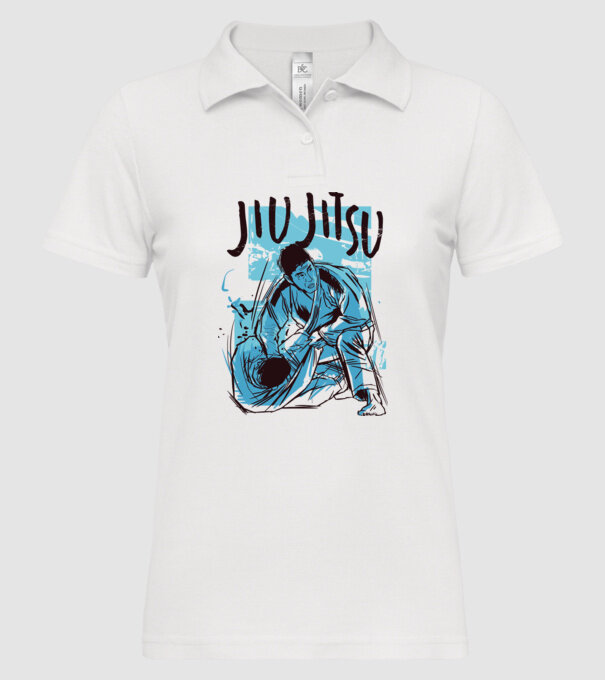 Jiu Jitsu model alb pe tricou