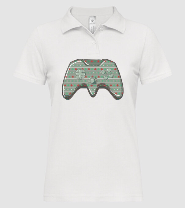 Controler Gamer Crăciun model alb pe tricou
