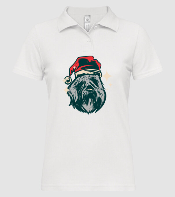 Câine de Crăciun model alb pe tricou