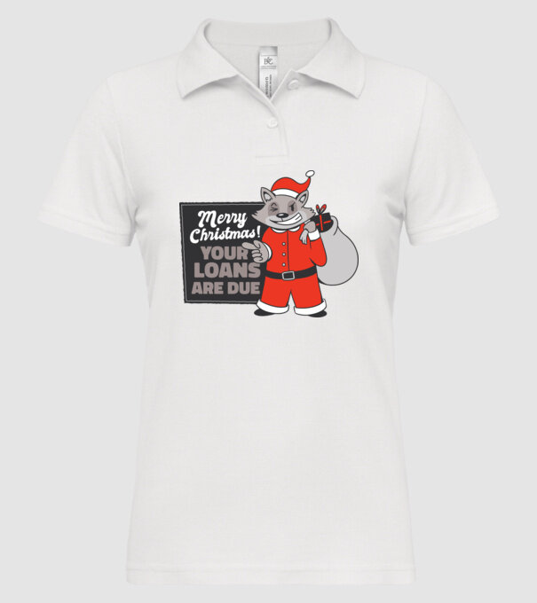 Raton de Crăciun model alb pe tricou