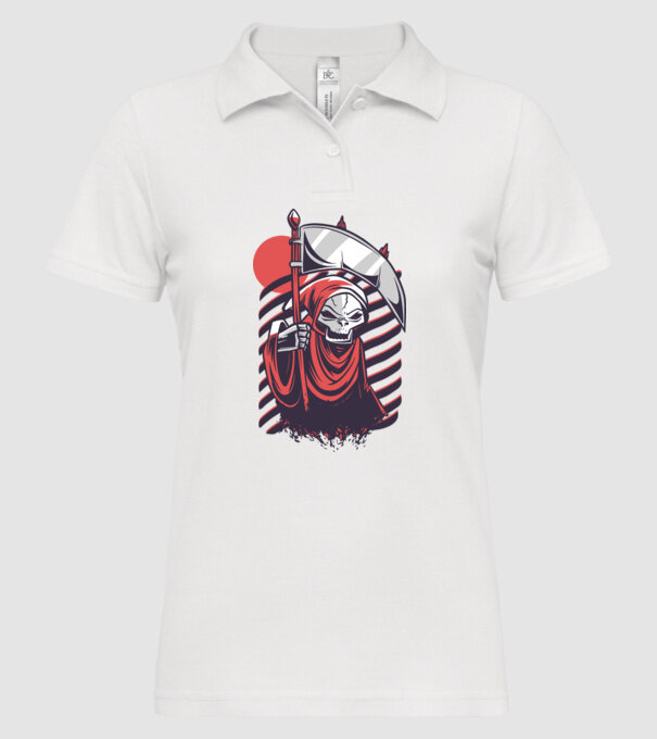 Moartea - Grim Reaper model alb pe tricou