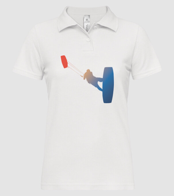 Kite Surfer model alb pe tricou