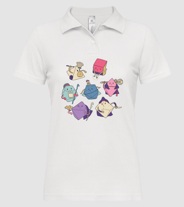 Caractere Cub model alb pe tricou