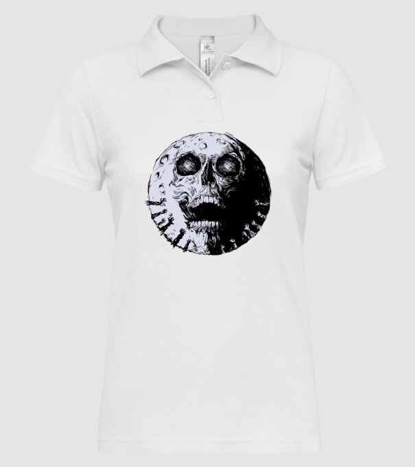 Craniu Lună model alb pe tricou