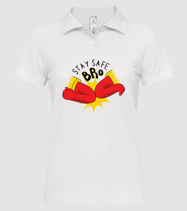 Coronavirus Salut cu cotul model alb pe tricou