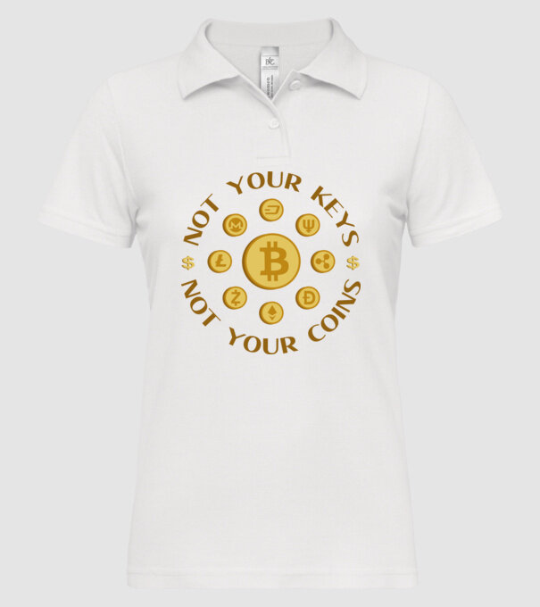 Criptomonede model alb pe tricou