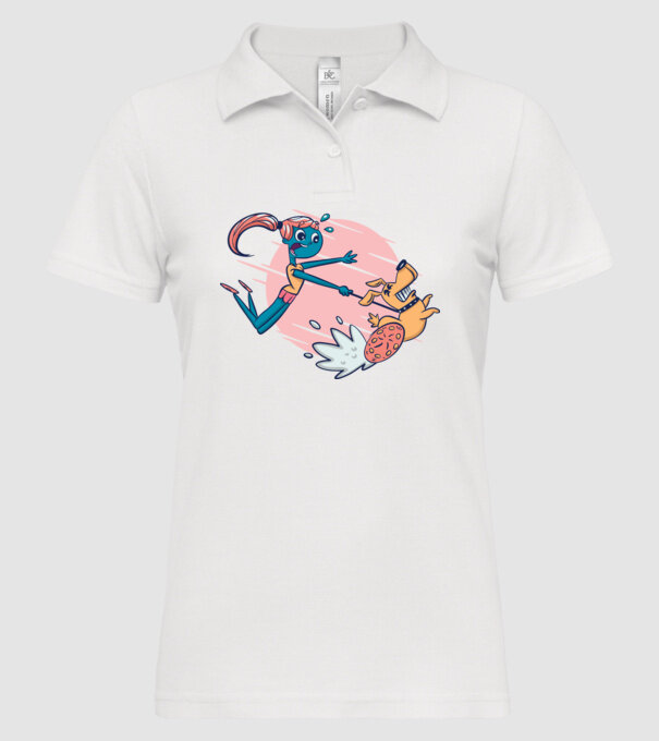 Plimbarea câinilor model alb pe tricou