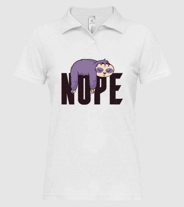Leneș Nope model alb pe tricou