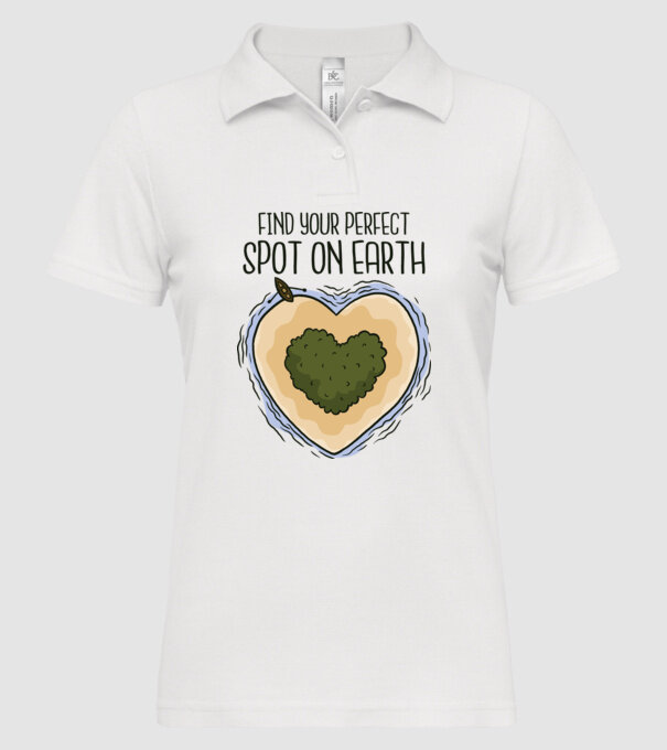 Insulă nelocuită model alb pe tricou