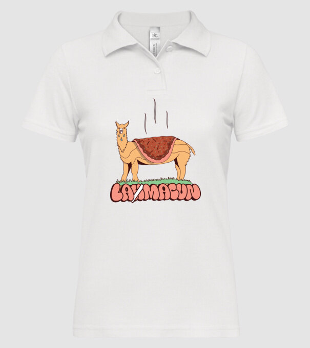 Lamacun Lama model alb pe tricou