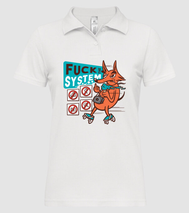 Câine Rebel model alb pe tricou