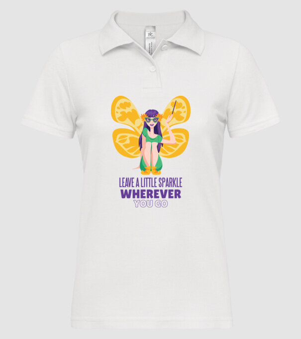 Leave a little sparkle wherever you go model alb pe tricou
