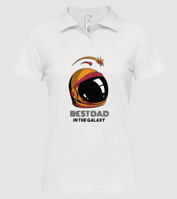 Cel mai bun tată din Galaxie model alb pe tricou