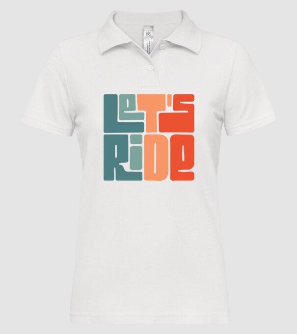 'Let''s Ride - Snowboard' model alb pe tricou