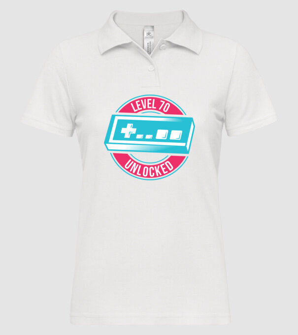 Level 70 Unlocked 70th Birthday model alb pe tricou