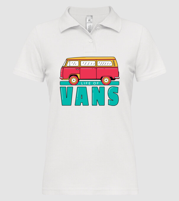 Life of Vans model alb pe tricou