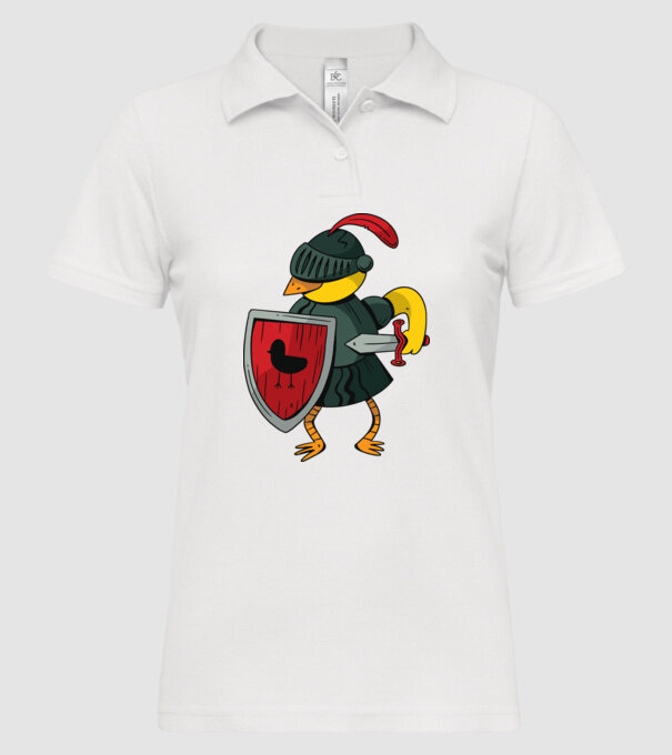 Cavaler Pasăre model alb pe tricou