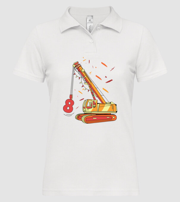 Prindere 8th Birthday model alb pe tricou