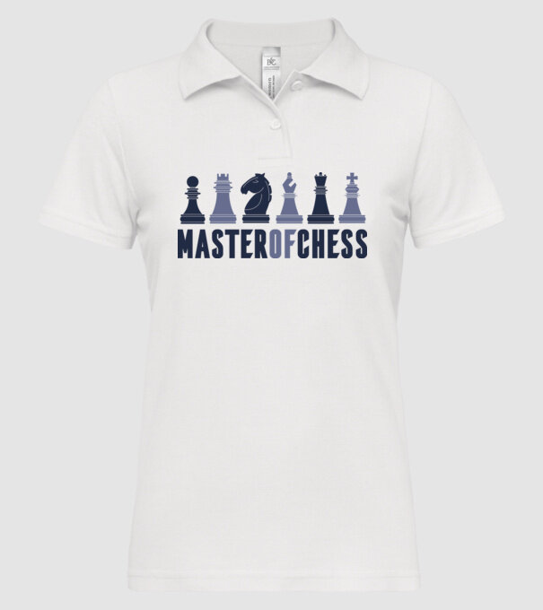 Master of Chess model alb pe tricou