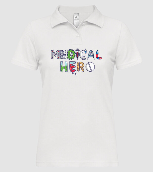 Medical Hero - Eroi de zi cu zi model alb pe tricou