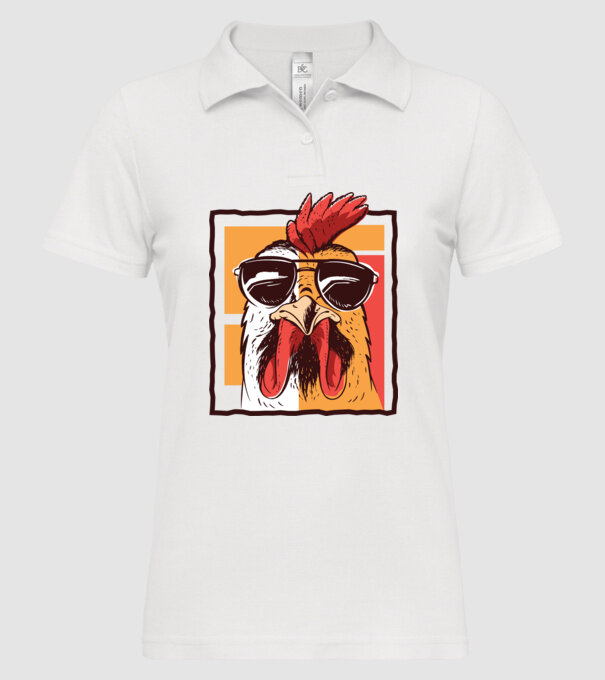 Pui cool model alb pe tricou