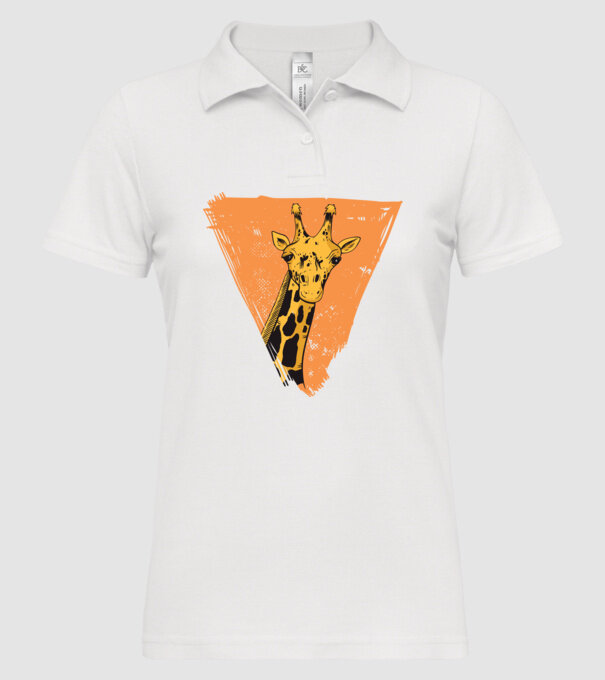 Girafă cool model alb pe tricou