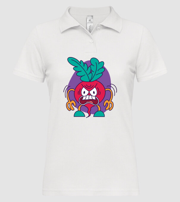 Ridichi supărat model alb pe tricou