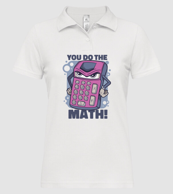 Calculator Furios model alb pe tricou