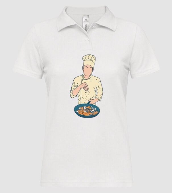 Maestru Bucătar model alb pe tricou
