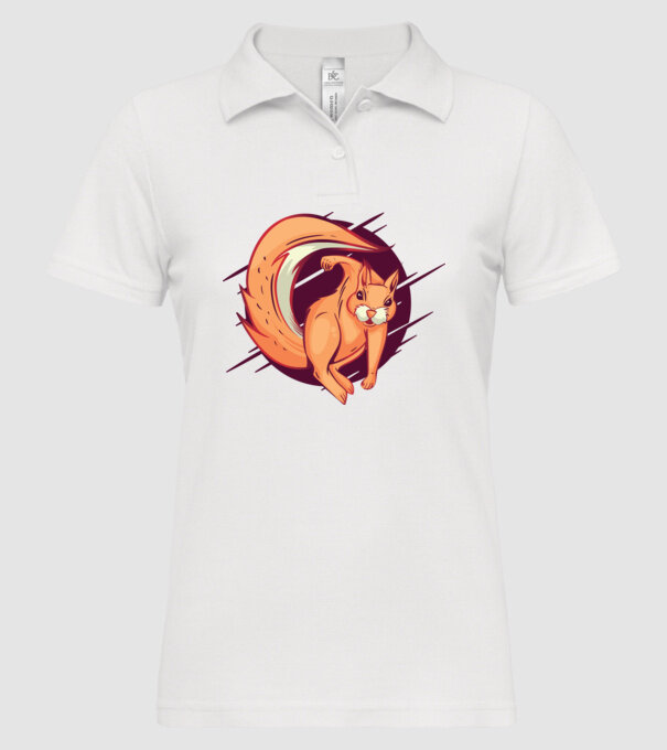 Supererou veveriță model alb pe tricou