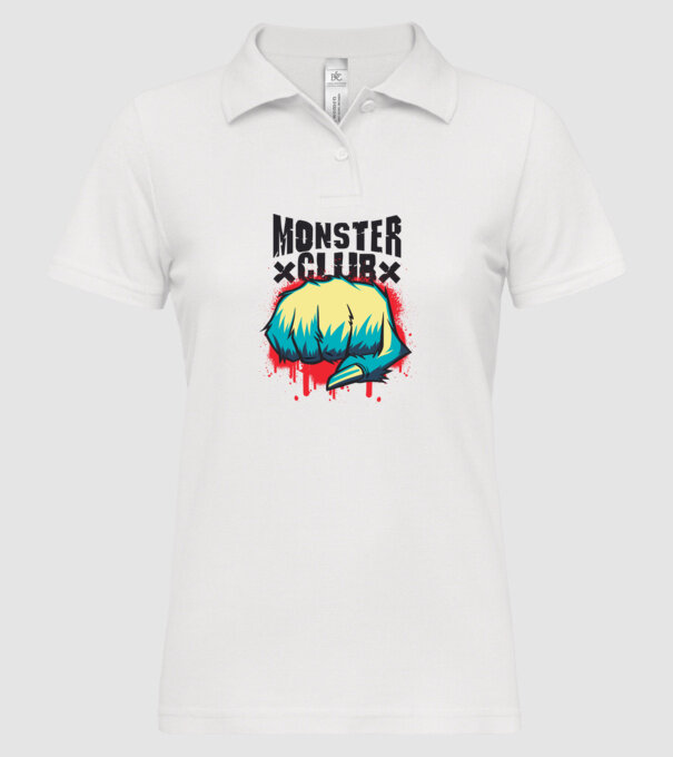 Monster Club model alb pe tricou