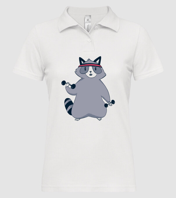Raton antrenament model alb pe tricou
