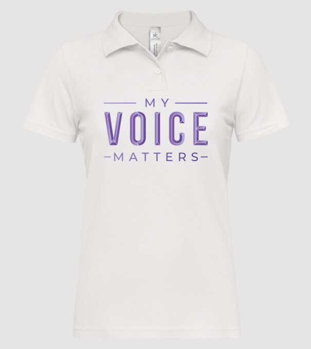 My Voice Matters de Ziua Femeii model alb pe tricou