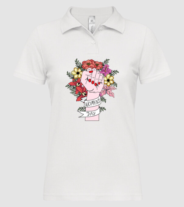 Ziua Internațională a Femeii 8 martie model alb pe tricou