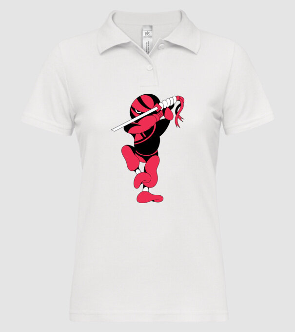 Ninja model alb pe tricou