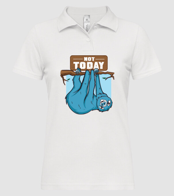 Not today Leneș model alb pe tricou