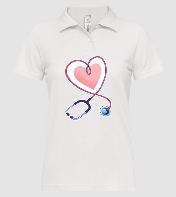 Soră Asistentă Stetoscop model alb pe tricou
