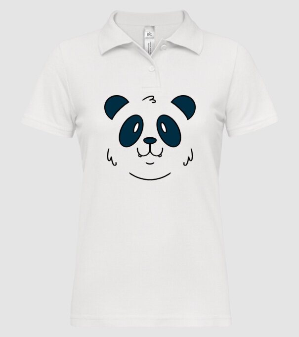 Cap de panda model alb pe tricou