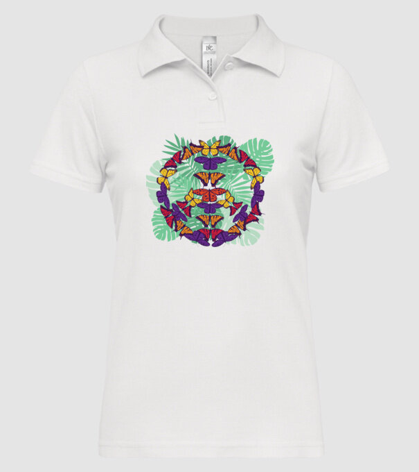 Peace tricou cu fluturi model alb pe tricou