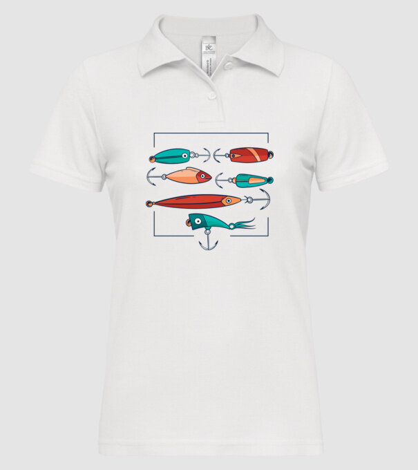 Pescuit la trena Momeli model alb pe tricou