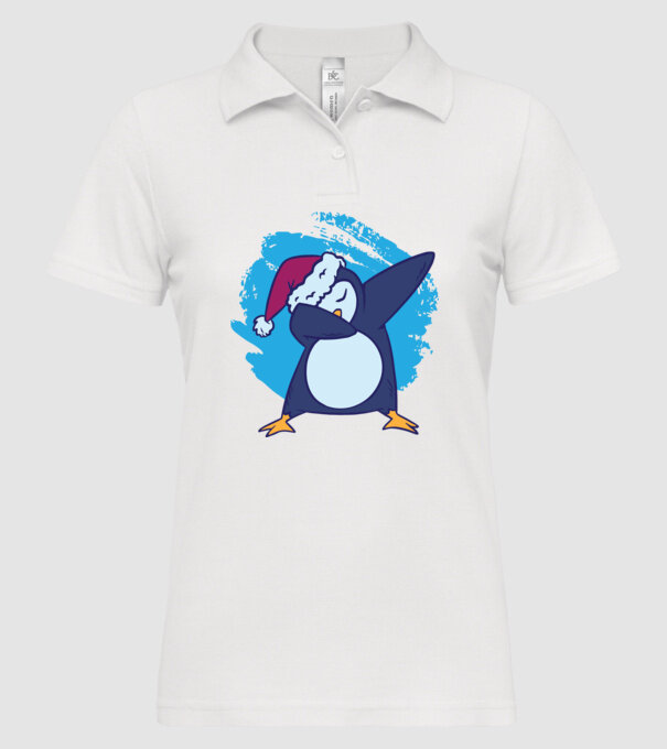 Pinguin DAB model alb pe tricou